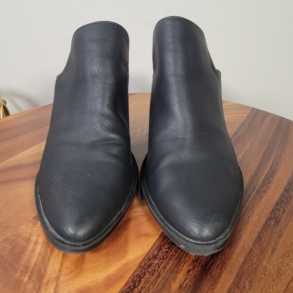 Zigisoho Maureen Black Mules Women's Size 7 Western Booties Vegan Leather - Picture 4 of 16